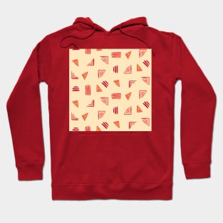 Orange Miniprint Triangles Hoodie